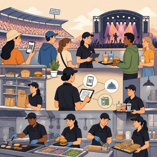 Stadyum ve Konser Alanı Restoranlarında Pik Saat Sipariş Planı